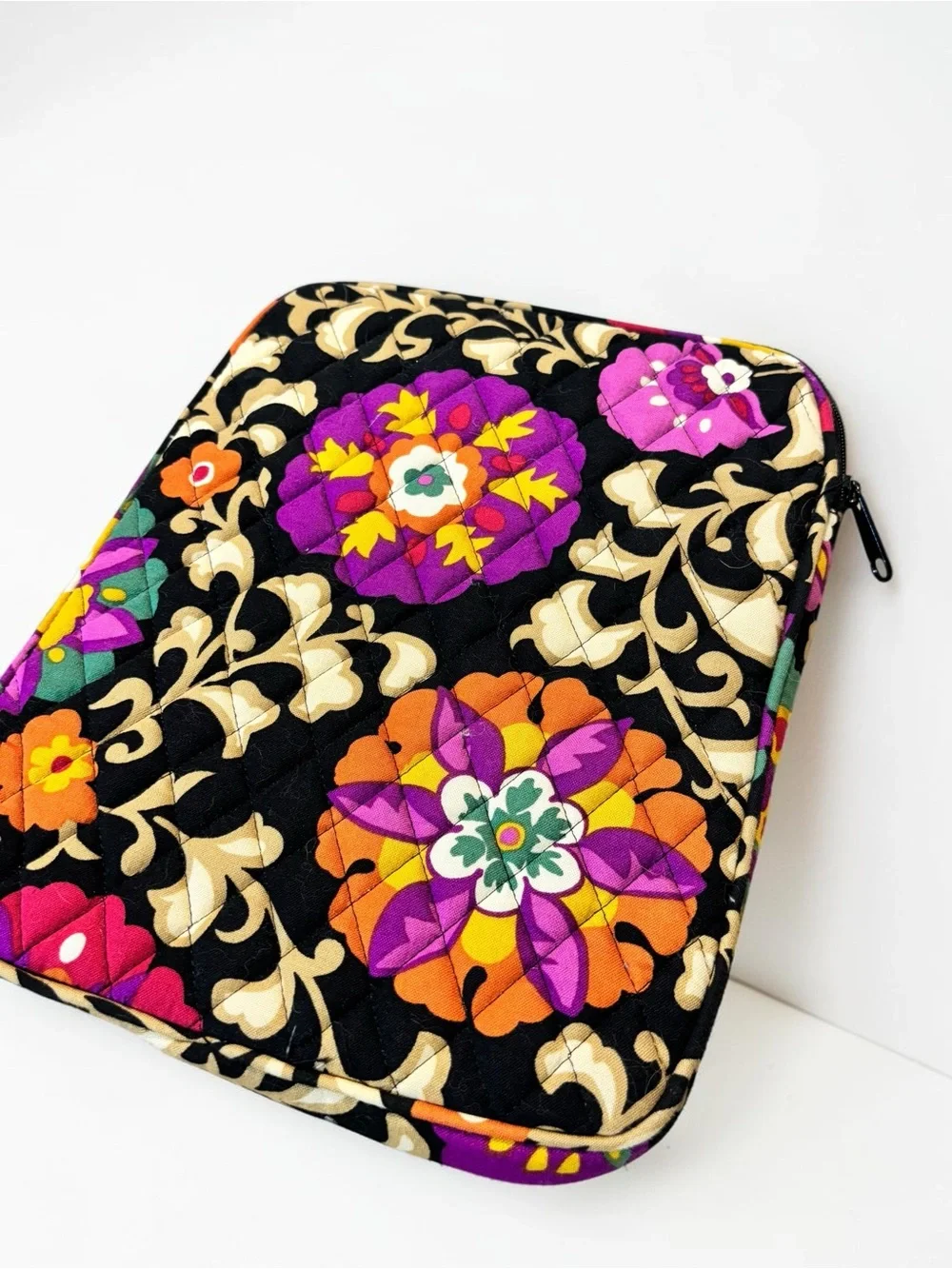 Vera Bradley Retired Suzani Floral Laptop Sleeve Tablet Case Cover Zipper 10”